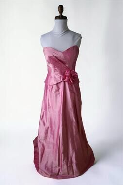 Hartly Westwood Y2K Vintage Silk Taffeta Dress W Scarf Pink Prom Bridesmaid Sz 4